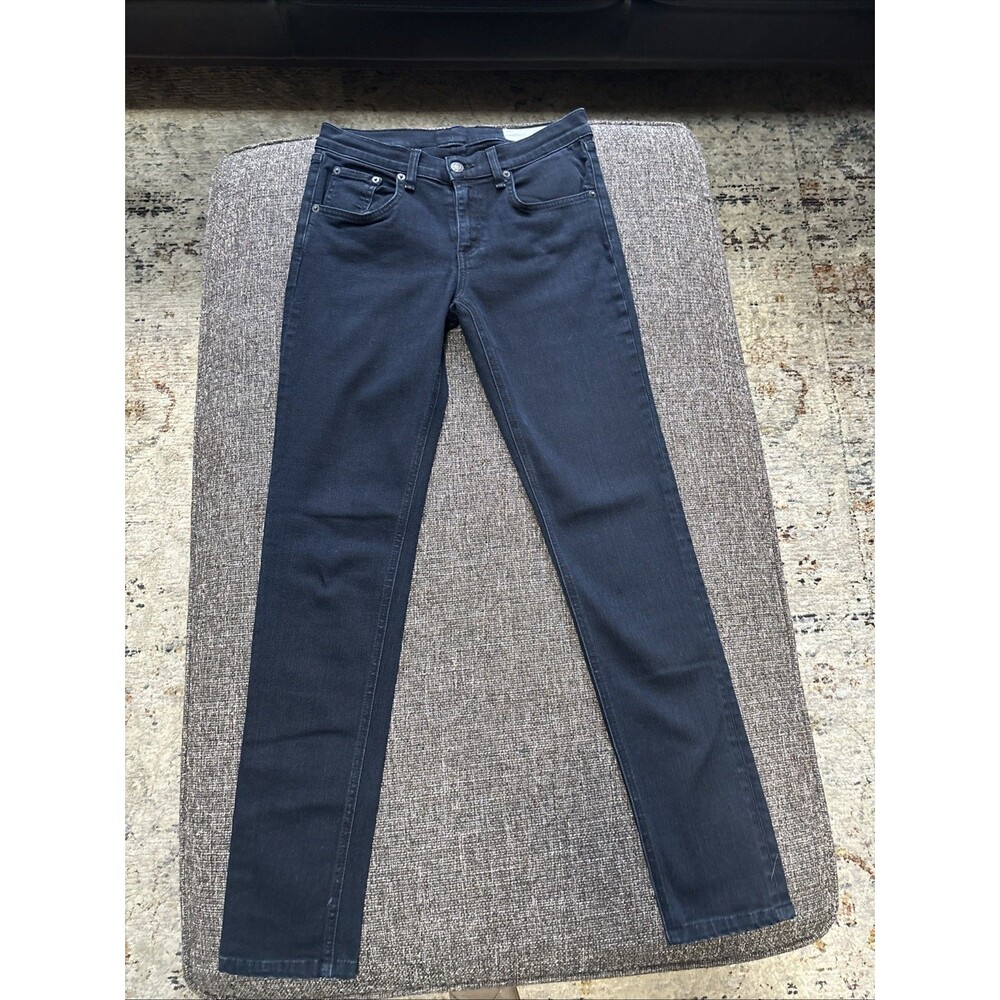 Rag & Bone Mid Rise Skinny Jean Size 28 Black Coal EUC Women's Stretch W1502K520